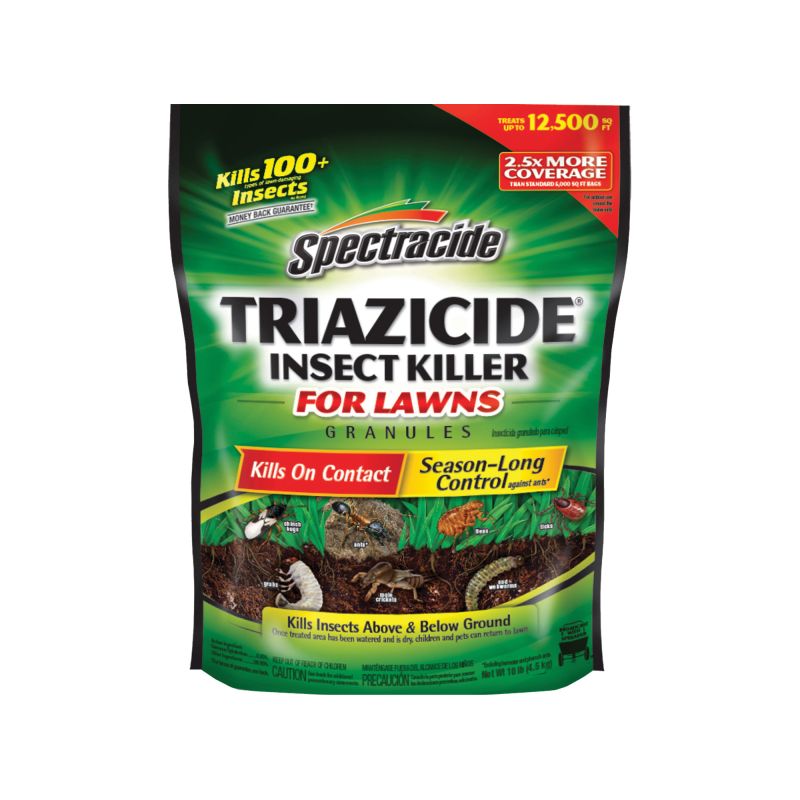 Spectracide Triazicide 53944-2 Insect Killer, Solid, 10 lb Bag Brown/Tan