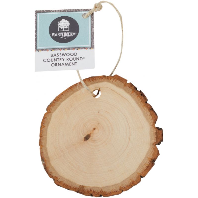 Walnut Hollow Basswood Country Rounds Unfinished Wood Ornament Natural