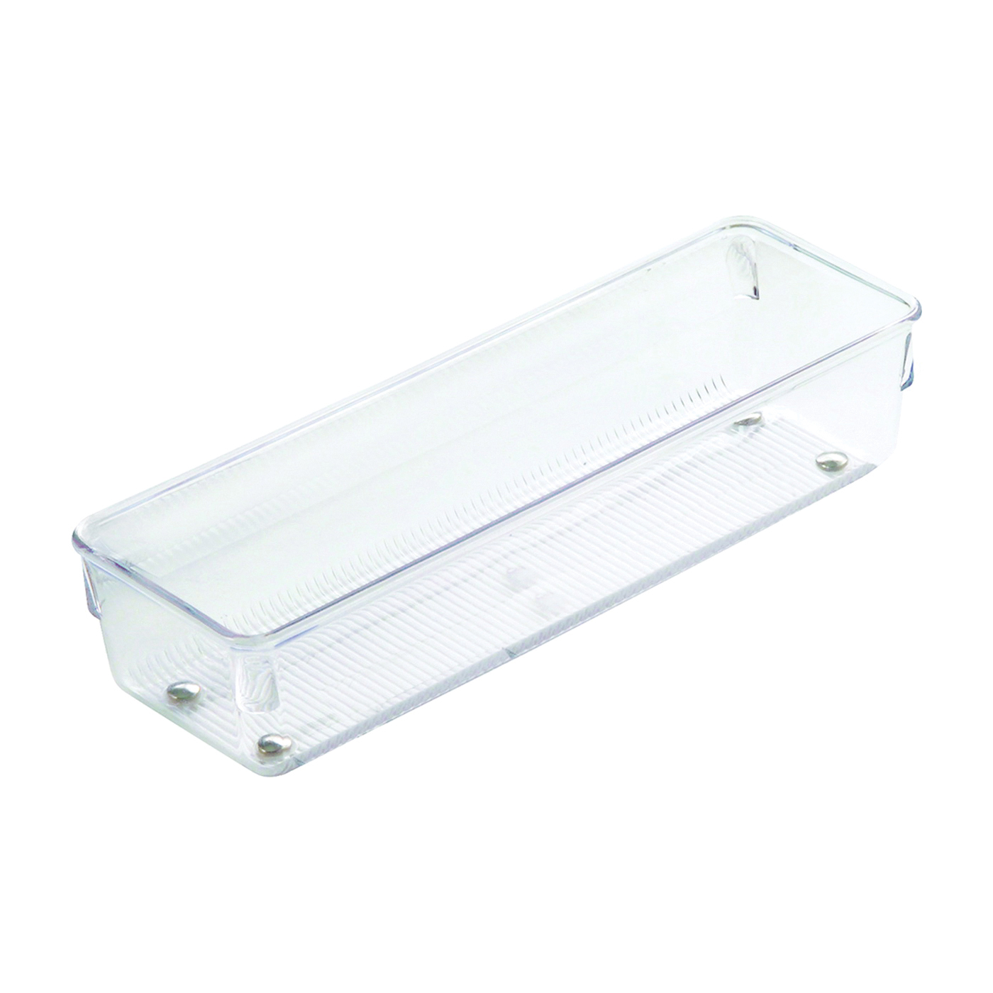 InterDesign 52660 Linus Drawer Organizer, Plastic, Clear, 15 in Oal, 2 in  Oah, 6 in Oaw: Drawer Organizers (081492526605-2)