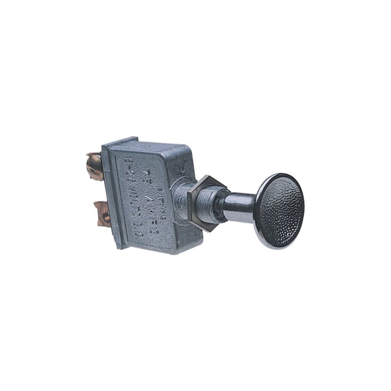 Calterm 41790 Push/Pull Switch, 75 A, 6/28 VDC, Screw Terminal, Nickel Housing Material