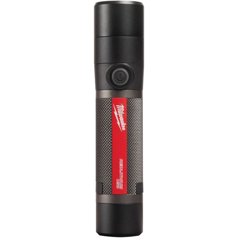 Milwaukee Compact Rechargeable LED Flashlight Black &amp; Red