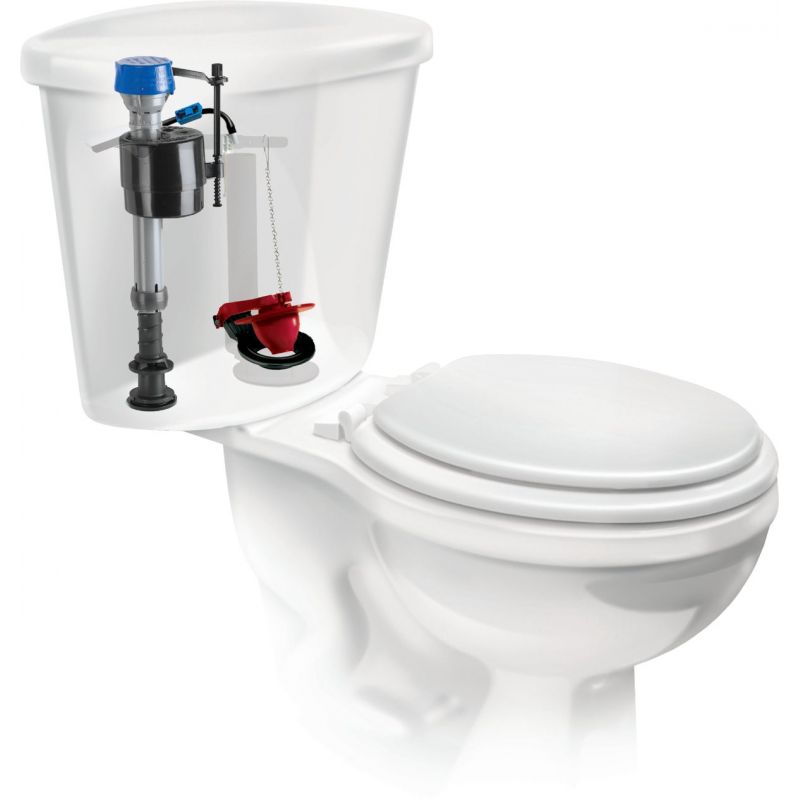 Fluidmaster PerforMAX Fill Valve &amp; 2 In. Flush Valve Toilet Repair Kit Universal, For 2 In.