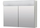 Zenith Zenna Home Bi-View Frameless Lighted Medicine Cabinet White, Zenna Home