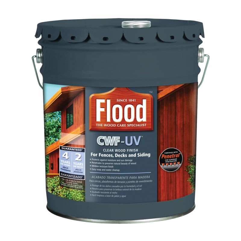 Flood FLD521-05 Wood Finish, Redwood, Liquid, 5 gal Redwood