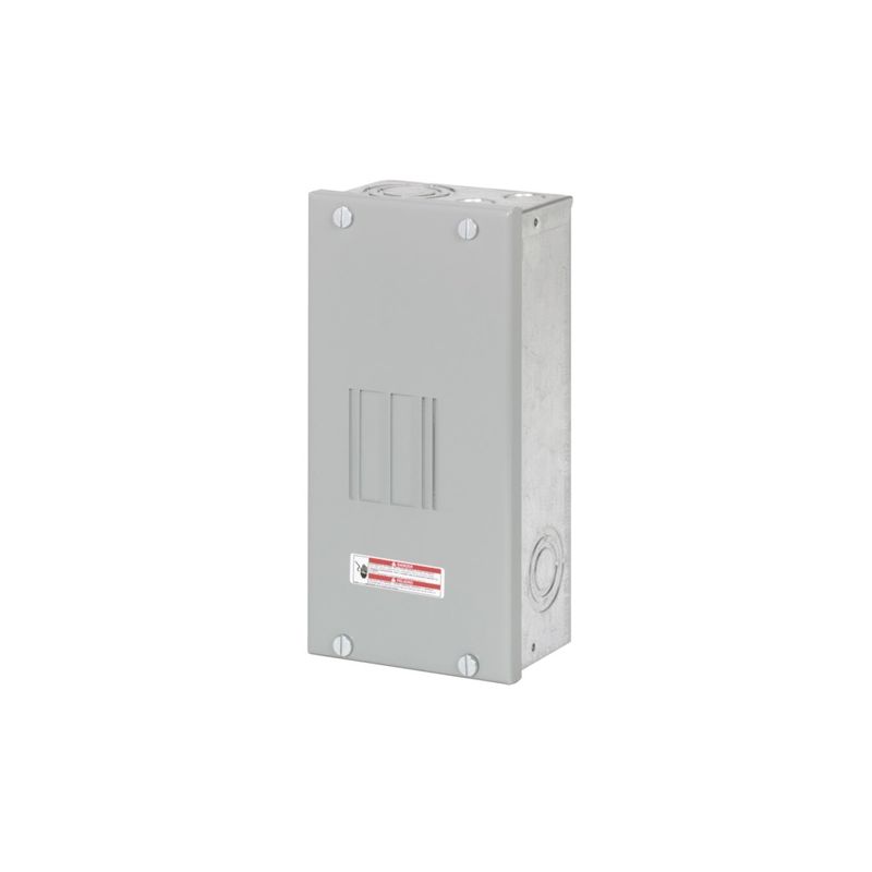 Cutler-Hammer BR BR24L70SP Load Center, 70 A, 2 -Space, 4 -Circuit, Main Lug, NEMA 1 Enclosure, Surface Mounting Light Gray