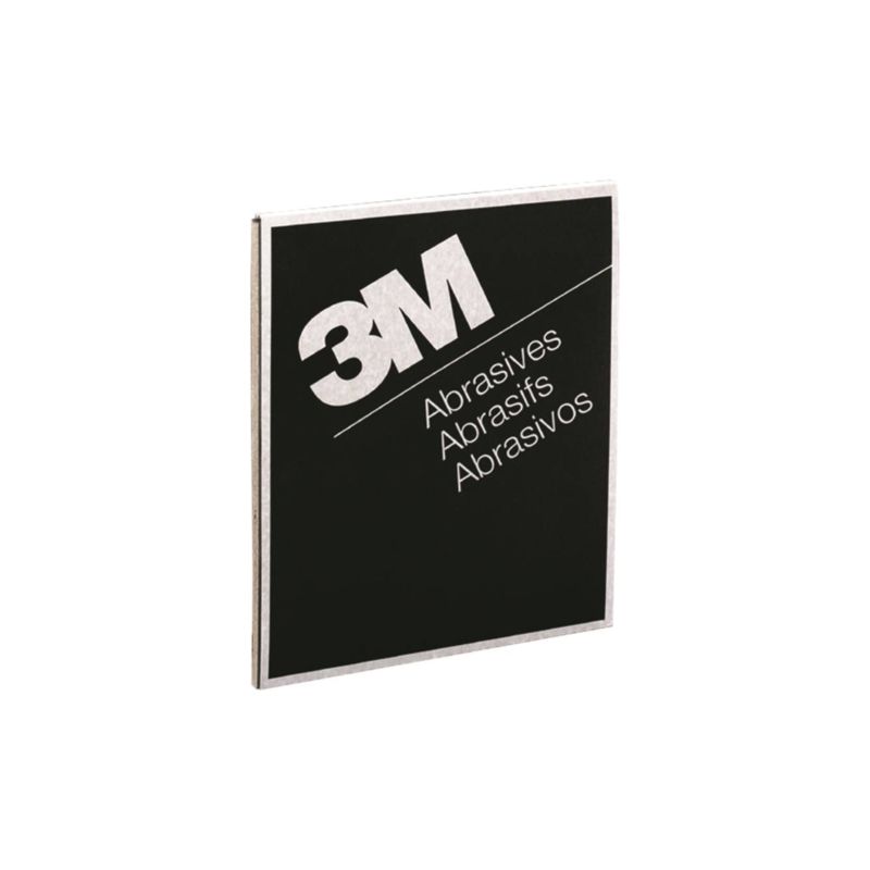 3M 02006 Abrasive Sheet, 11 in L, 9 in W, 240 Grit, Medium, Silicone Carbide Abrasive Black