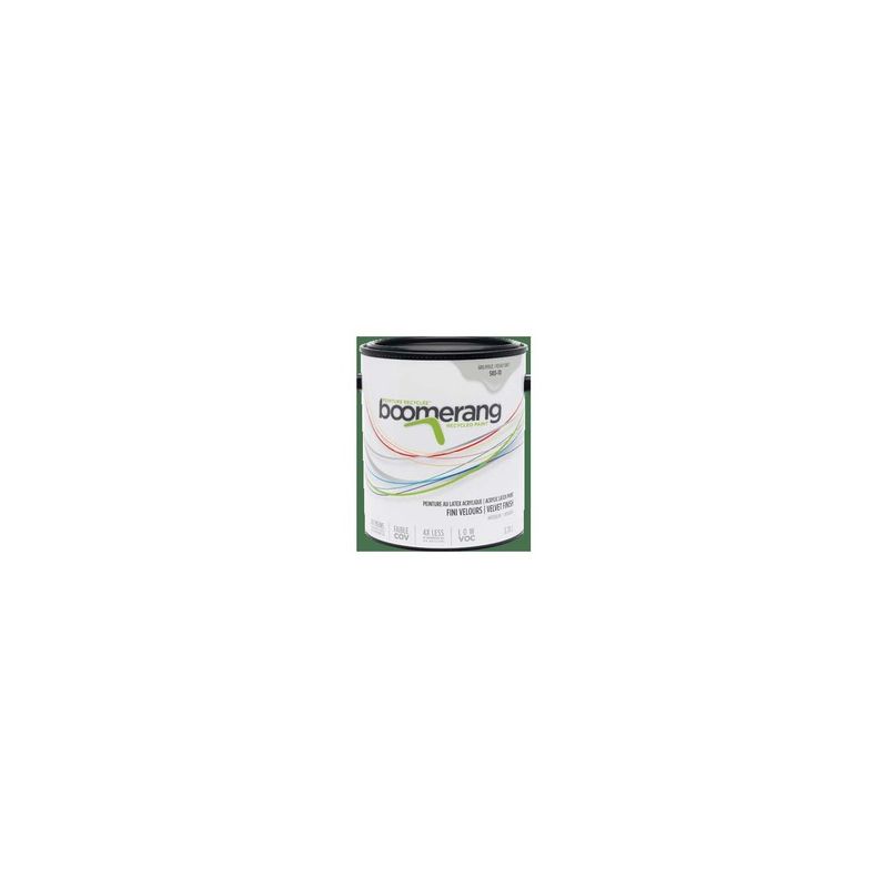 boomerang 5183 Series 5183-70L34 Interior Paint, Velvet Sheen, Pearly Gray, 18.9 L, Pail, 40 sq-m Coverage Area Pearly Gray