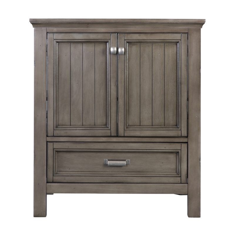 Craft + Main Brantley Series BAGV3022D Vanity, Wood, Distressed Gray, Free-Standing Installation, 2-Cabinet Door Distressed Gray