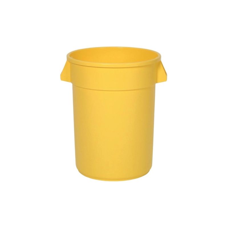Continental Commercial 3200YW Trash Receptacle, 32 gal, Plastic, Yellow 32 Gal, Yellow