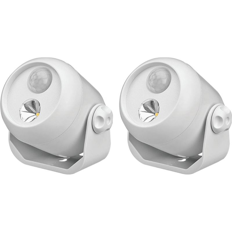 Mr. Beams Spotlight Outdoor Battery Operated LED Light Fixture White