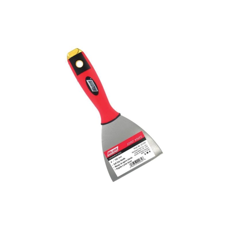 Wallboard Tool 22-034 Putty Knife, 4 in W Blade, 9-1/2 in L Blade, HCS Blade, Flexible Blade, Soft-Grip Handle 9-1/2 In