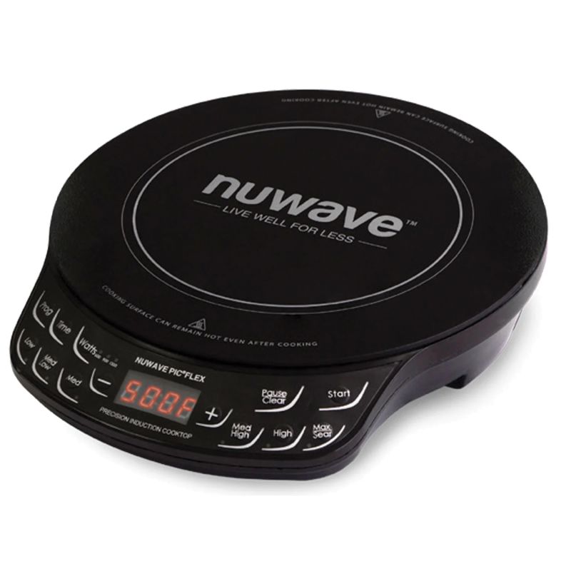 Nuwave PIC Flex 30531 Precision Induction Cooktop, 9 in Cooktop, 1300 W, Black, 10-1/4 in OAW, 2-1/4 in OAH Black
