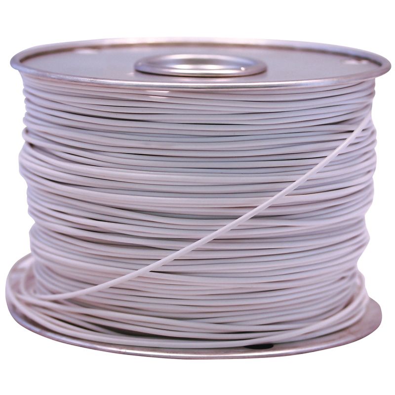 CCI 55667223 Primary Wire, 18 AWG Wire, 1-Conductor, 60 VDC, Copper Conductor, White Sheath, 100 ft L