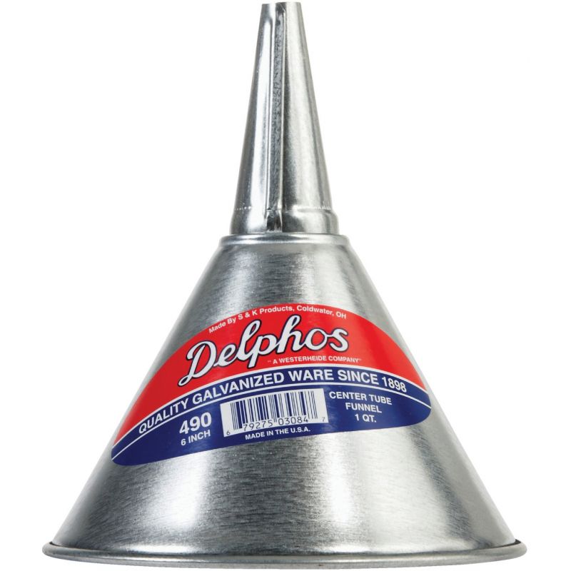 Delphos Galvanized Funnel 1 Qt., Metal