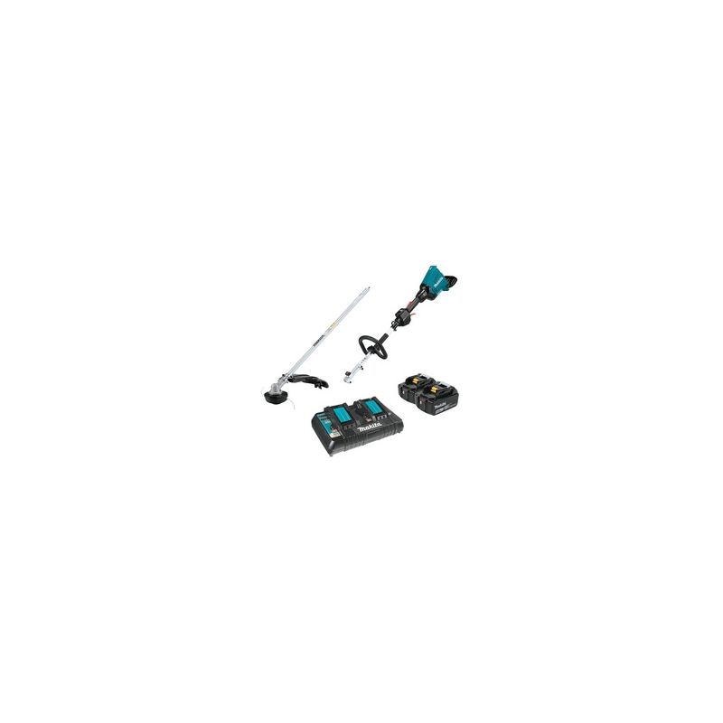 Makita XUX01M5PT Power Head Kit with String Trimmer Attachment, Battery Included, 5 Ah, 36 V, Lithium-Ion, 3 -Speed