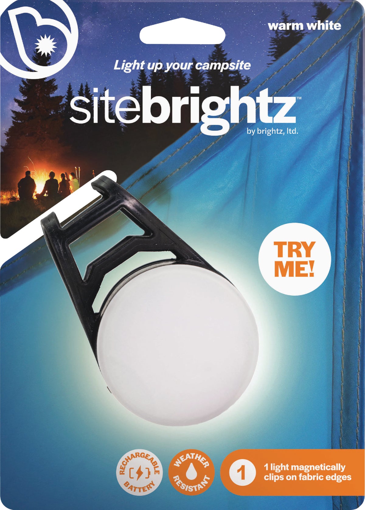 Brightz SiteBrightz LED Camping Tent Light - Magnetically Clips on Tent  Edges - USB Rechargeable Camping Lights for Tent Lights for Camping - LED  Camp