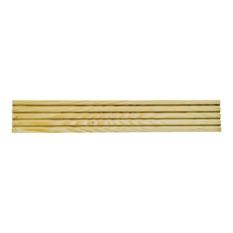 Waddell RFC37 Moulding, 3-1/4 in W, Casing, Fluted Profile, Pine (Pack of 10)