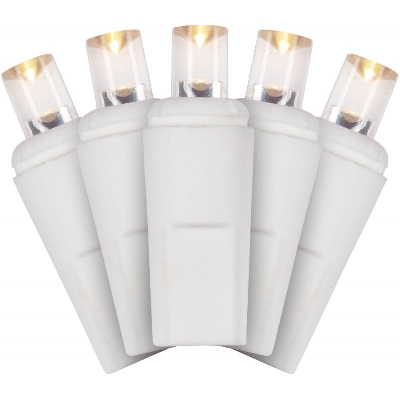 J Hofert Warm White 50-Bulb M5 LED Light Set With White Wire