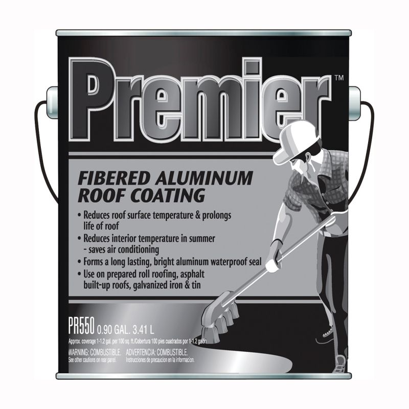 Henry PR550042 Roof Coating, Silver, 3.41 L Can, Liquid Silver