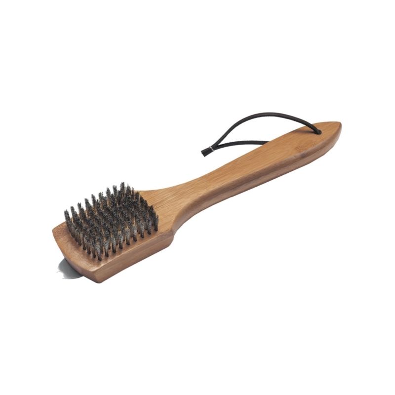 Weber 6463 Grill Brush, 2.4 in W Brush, Stainless Steel Bristle, Bamboo Handle, 12-1/2 in L