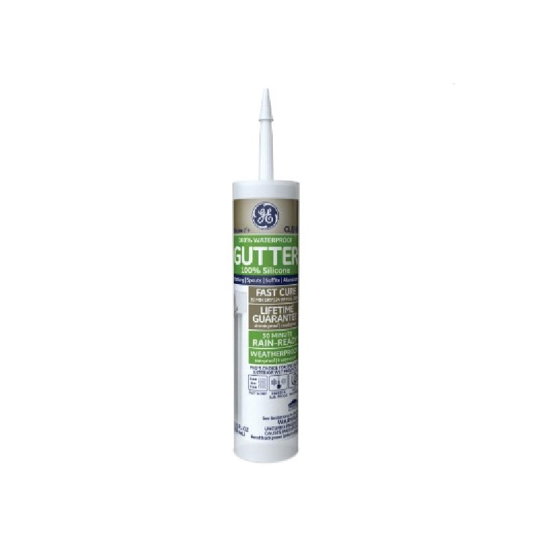 GE Silicone II SE2171 Gutter Sealant, Clear, Paste, 9.8 oz Clear