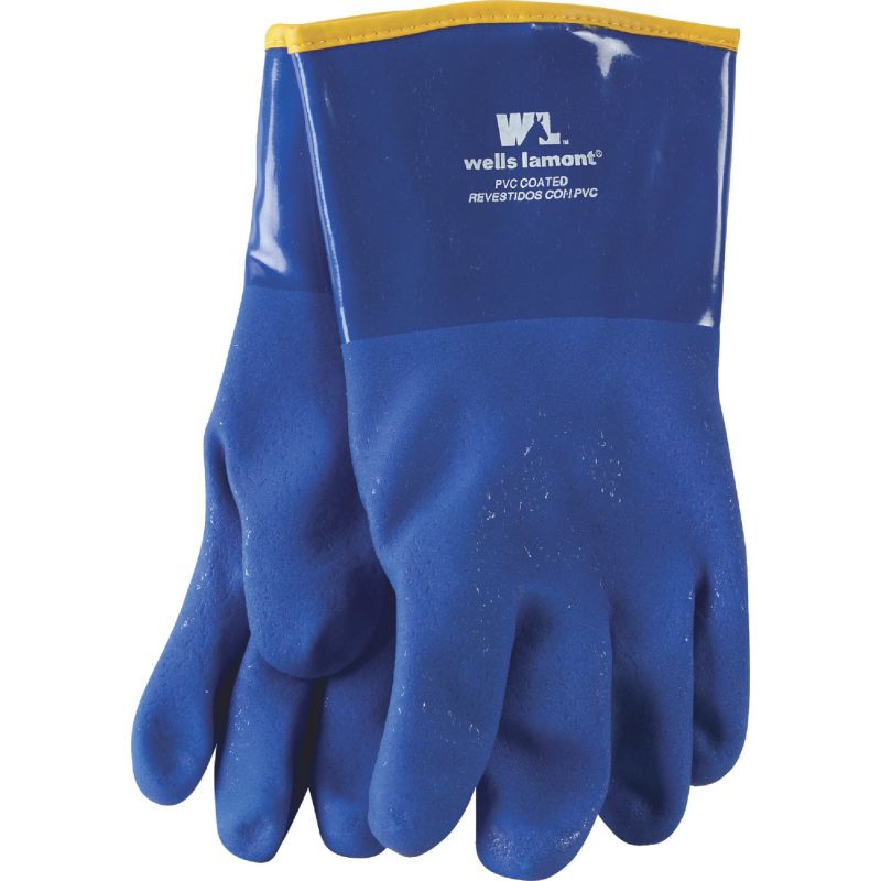 Wells Lamont Chemical Resistant PVC Coated Glove 1 Size Fits All, Blue