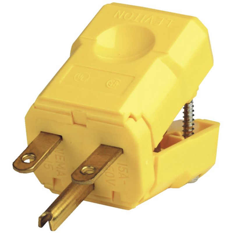 Leviton Python Cord Plug Yellow, 15A