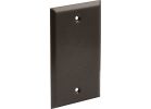 Bell Blank Outdoor Box Cover Single Gang, Bronze