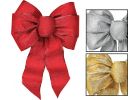 Holiday Trims 7-Loop Glitter Christmas Bow Assorted (Pack of 12)