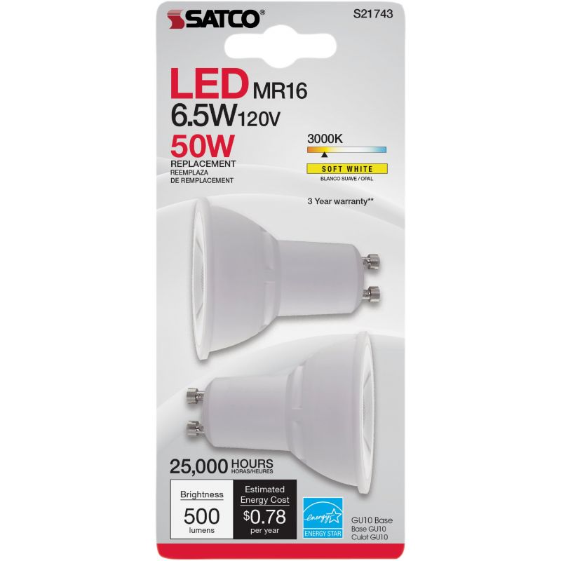 Satco Nuvo MR16 GU10 LED Floodlight Light Bulb
