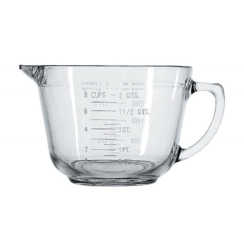 Anchor Hocking Essentials Batter Bowl 8 Cup, Clear (Pack of 4)