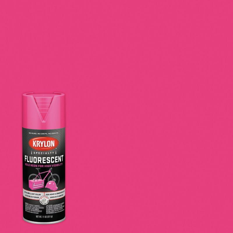 Krylon Fluorescent Spray Paint Cerise Pink, 11 Oz.