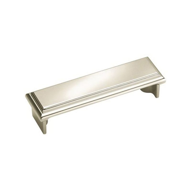 Amerock Manor Series BP26130PN Cabinet Cup Pull, 3-7/16 in L Handle, 7/8 in Projection, Zinc, Polished Nickel