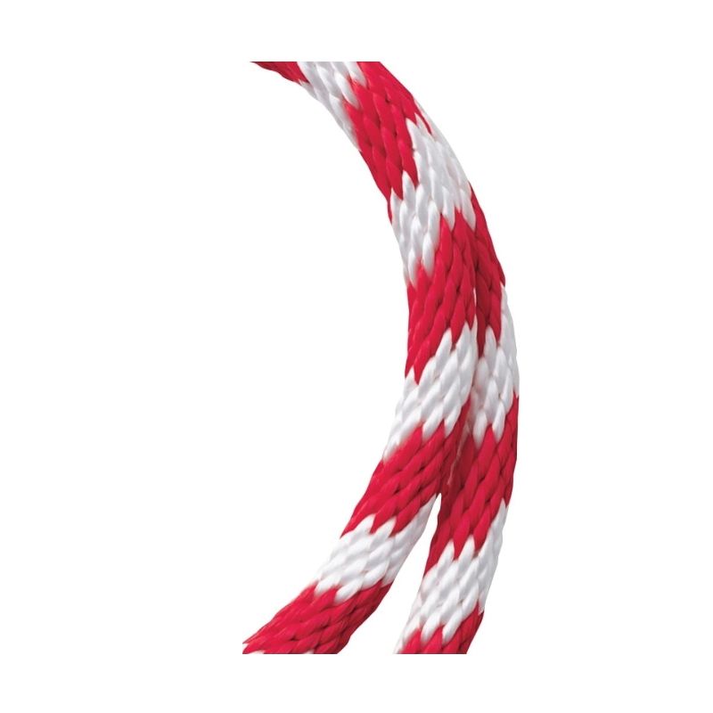 BARON 54024 Rope, 3/8 in Dia, 140 ft L, Polypropylene, Red/White Red/White