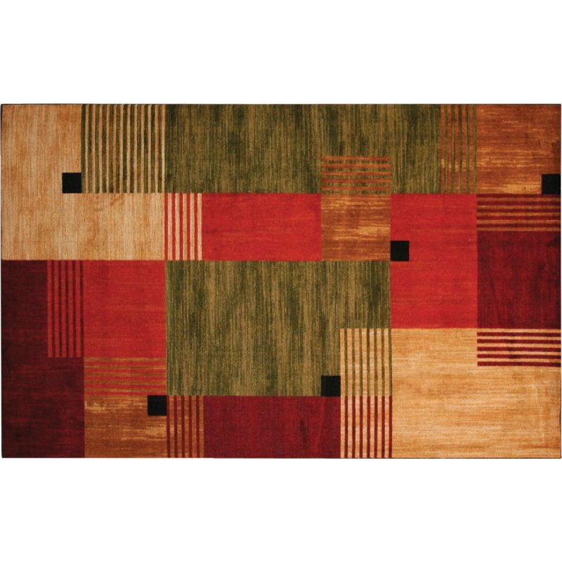 Mohawk Home Alliance Multi Rug 2 Ft. 6 In. X 3 Ft. 10 In., Red / Green / Tan