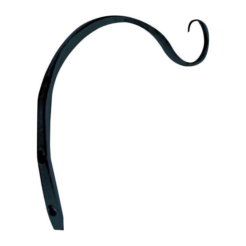 Landscapers Select GF-3022 Hanging Plant Hook, 5-3/4 in L, Black, Powder-Coated, Wall Mount Mounting Black