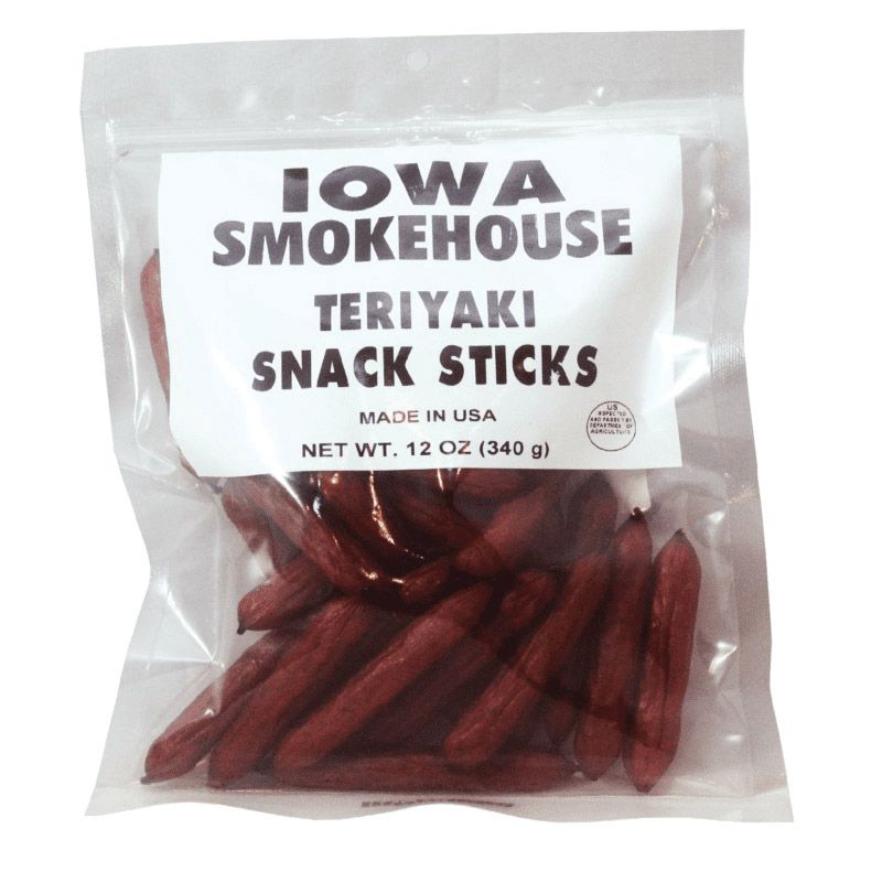 Iowa Smokehouse is-snk12t Snack Sticks, Teriyaki, 12 oz