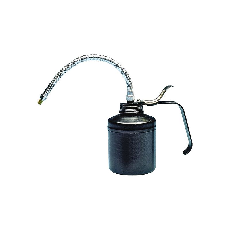 Lubrimatic 50-347 Handheld Pump Oiler, 1 qt Capacity, 6-1/4 in H, Flexible Spout, Steel, Epoxy-Coated 1 Qt