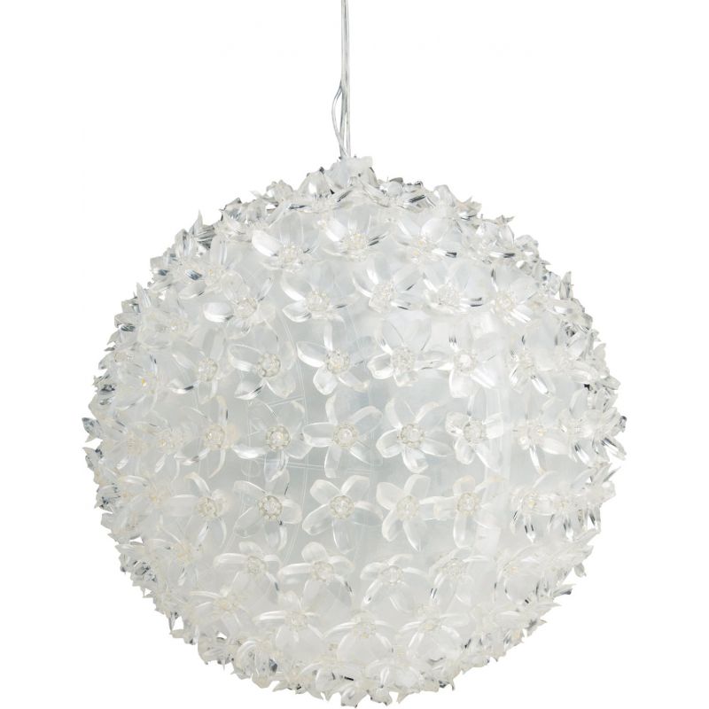 Alpine Flashing LED Lighted Sphere Ornament Cool White &amp; Warm White