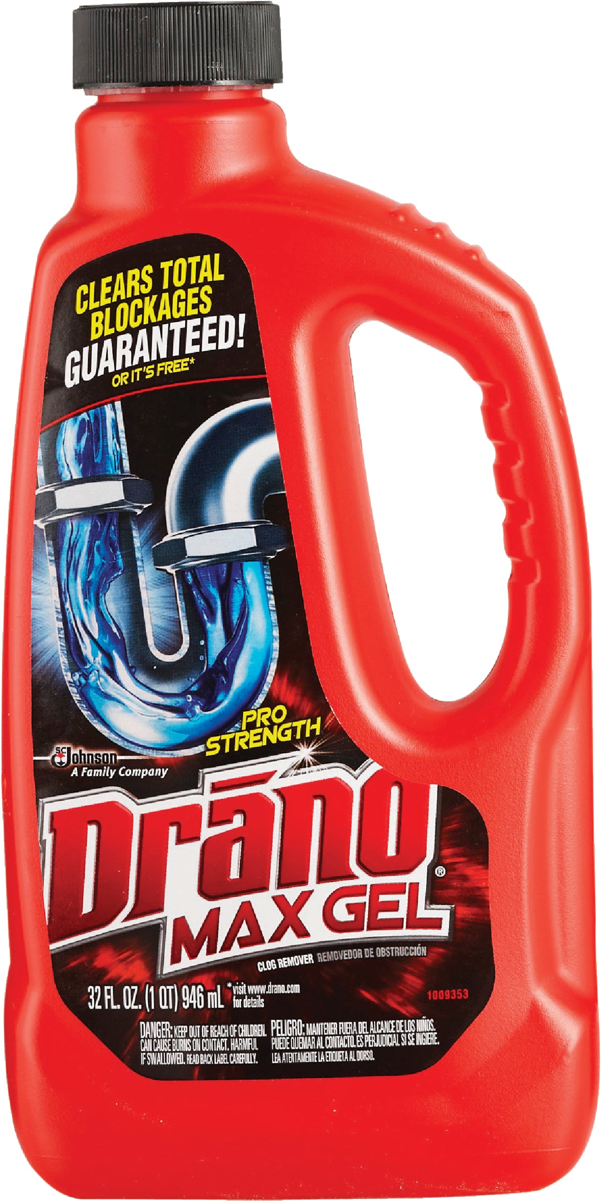 Drano Commercial Line Clog Remover, Max Gel, Pro Strength - 1 gal, 128 fl oz
