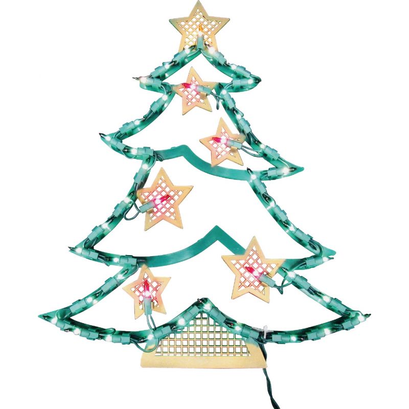 J Hofert Lighted Christmas Tree Plaque