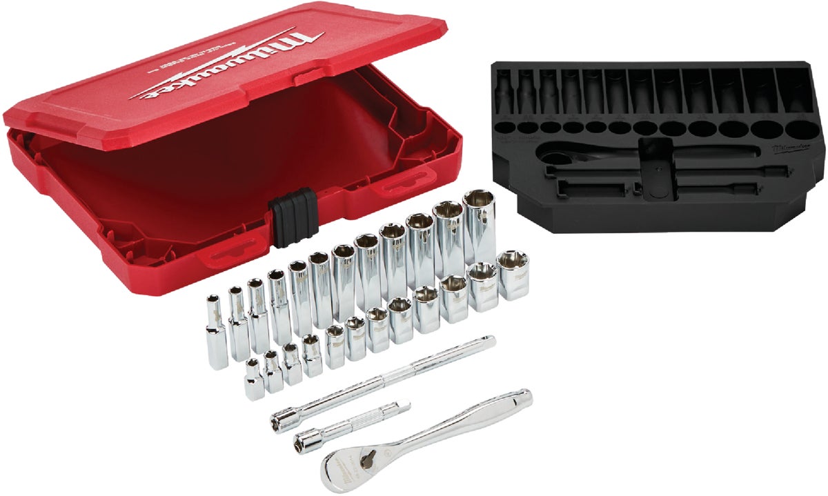 Buy Milwaukee 28-Piece 1/4 In. Metric Ratchet & Socket Set