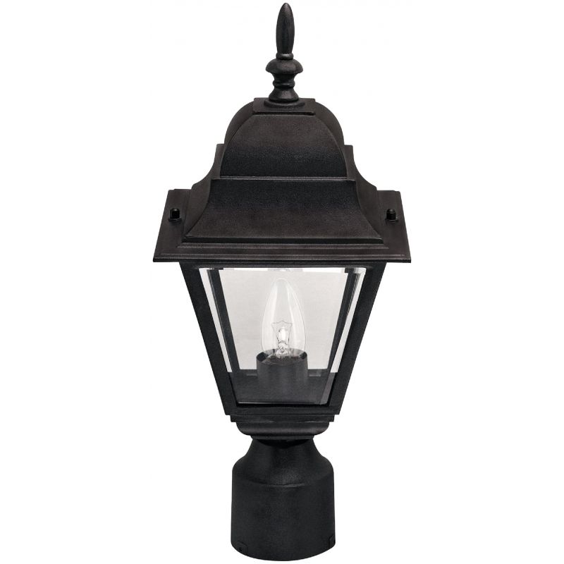 Home Impressions Incandescent Post Light Fixture 7-1/4 In. W. X 16-3/4 In. H., Black