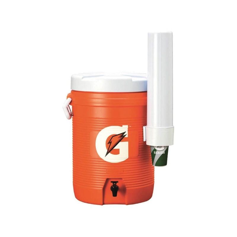 Gatorade 49201-09 Water Cooler, 5 gal Cooler, Fast-Flow Spigot, Plastic, Orange Orange