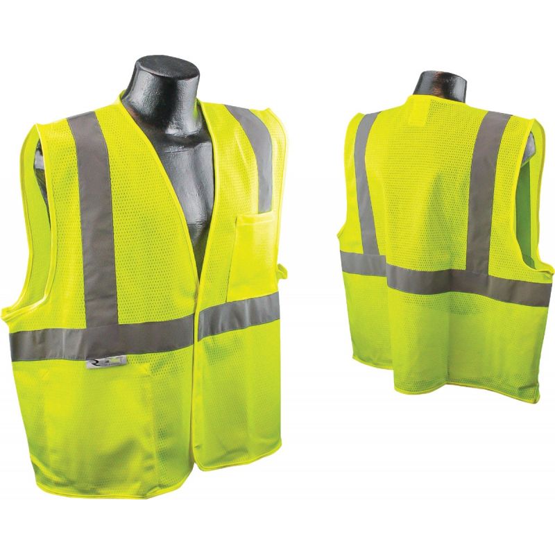 Radians Rad Wear High Visibility Safety Vest XL, Hi Vis Green