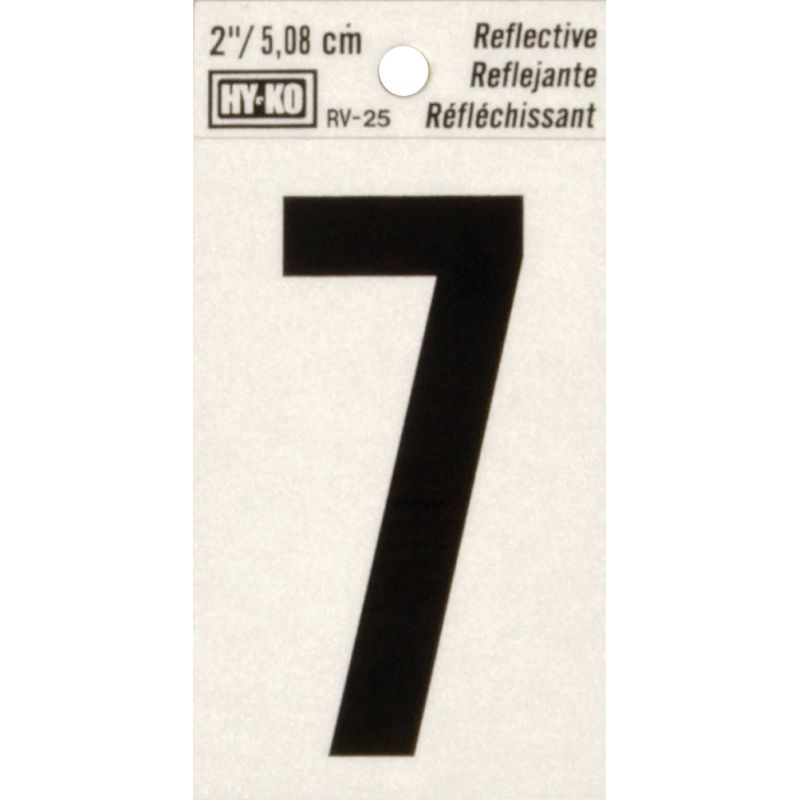 Hy-Ko 2 In. Reflective Numbers Black, Reflective (Pack of 10)