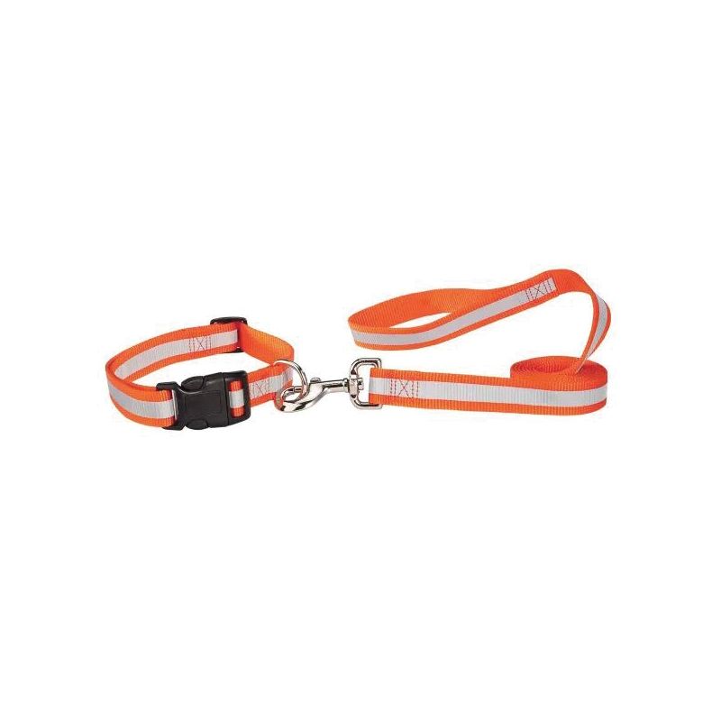 Guardian Gear ZA984 06 69 Dog Collar, 6 to 10 in L Collar, 3/8 in W Collar, Nylon, Orange Orange