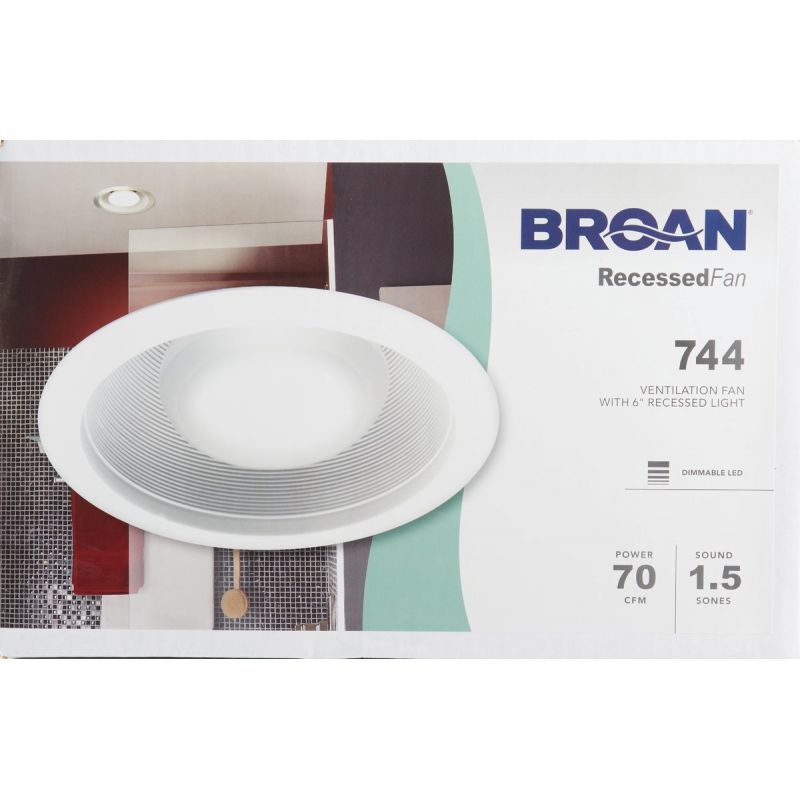 Broan Bath Exhaust Fan With Recessed Light White