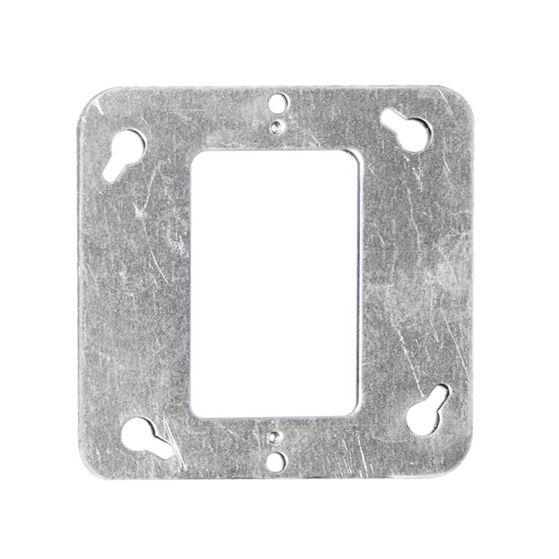 Hubbell 52C0BAR Box Cover, 4 in L, 4 in W, Square, Metal, Gray, Galvanized Gray
