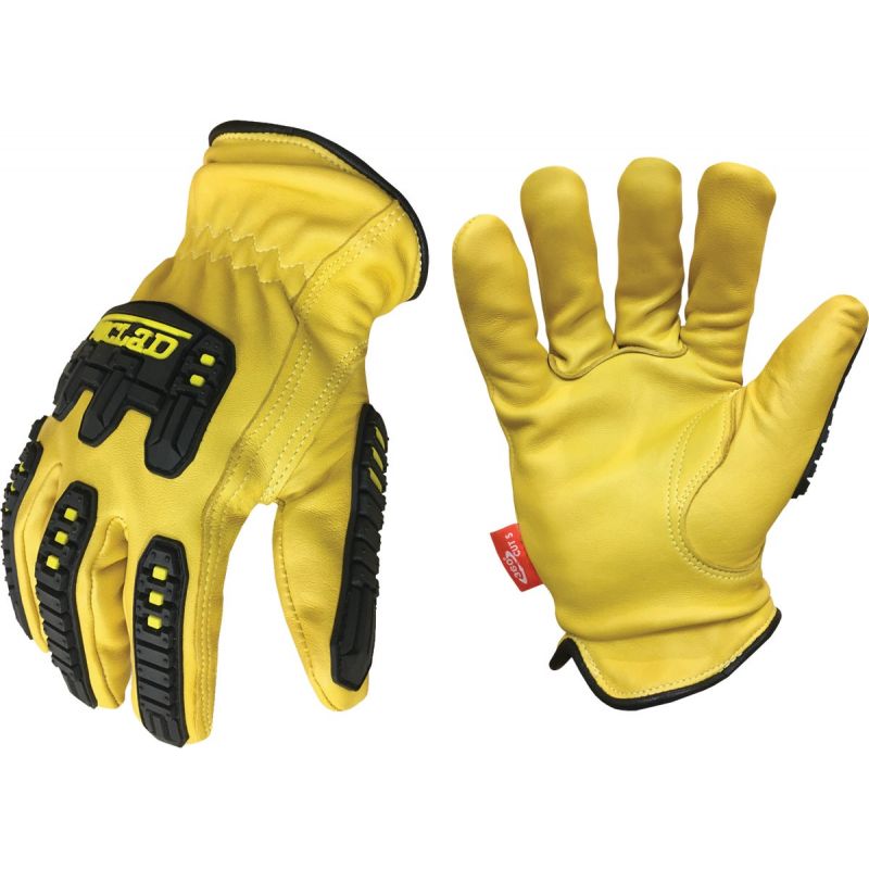 Ironclad Ultimate 360 Impact Leather Work Glove XL, Yellow